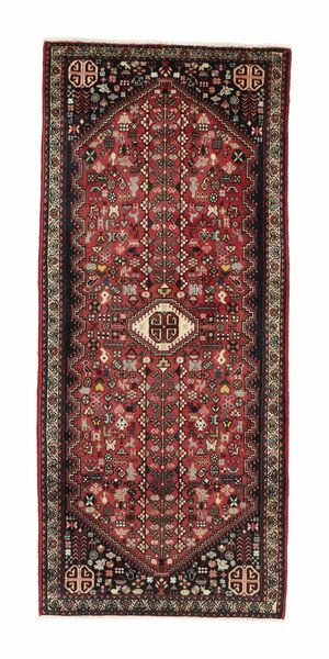  Abadeh Rug 65X150 Persian Wool Black/Dark Red Small