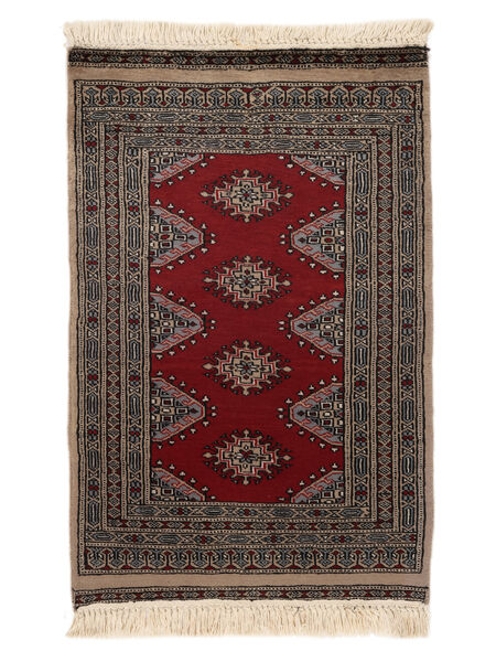 Alfombra Oriental Pakistan Bukara 2Ply 62X95 Negro/Marrón (Lana, Pakistán)