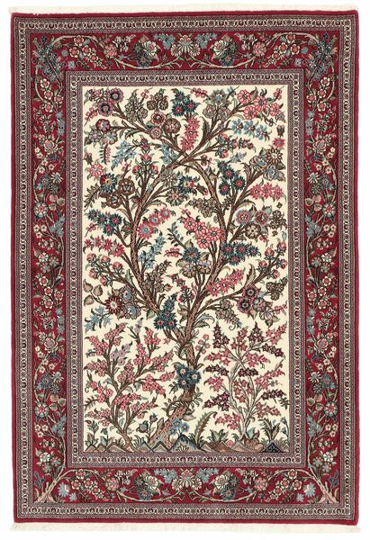 Tappeto Qum Kork 110X161 Marrone/Nero (Lana, Persia/Iran)