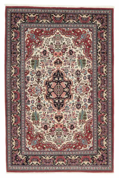  Qum Kork Tappeto 105X160 Persiano Di Lana Rosso Scuro/Marrone Piccolo