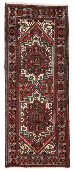 Gholtogh Rug 60X150 Runner
 Black/Dark Red Wool, Persia/Iran