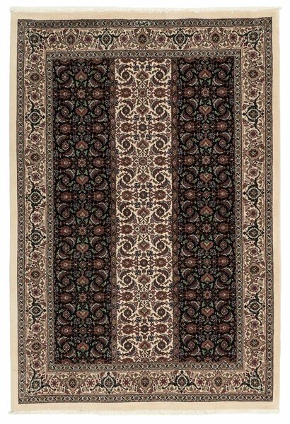 100X152 Tapete Oriental Tabriz 50 Raj Preto/Castanho (Lã, Pérsia/Irão)