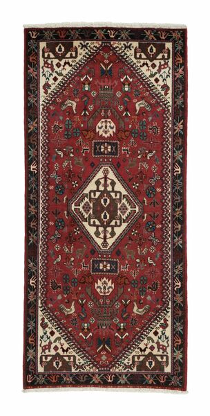 72X160 Alfombra Oriental Gashgai De Pasillo Negro/Rojo Oscuro (Lana, Persia/Irán)