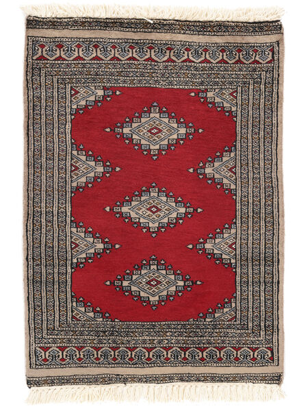 絨毯 オリエンタル パキスタン ブハラ 2Ply 64X90 茶色/ダークレッド (ウール, パキスタン)