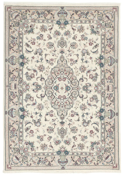 108X160 絨毯 オリエンタル イスファハン 絹の縦糸 イエロー/茶色 (ウール, ペルシャ/イラン)