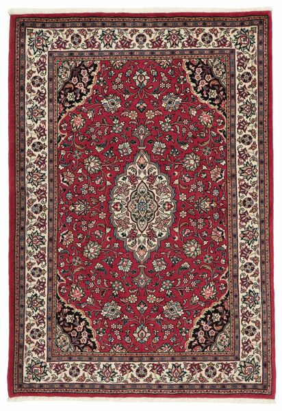  110X160 Sarough Vloerkleed Donkerrood/Zwart Perzië/Iran