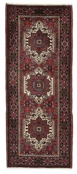 65X155 絨毯 ゴルトー オリエンタル 廊下 カーペット ブラック/ダークレッド (ウール, ペルシャ/イラン)