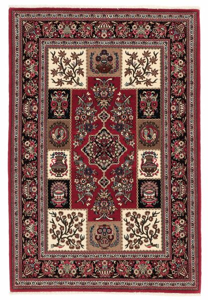  Persan Qom Kork Covor 105X155 Negru/Dark Red