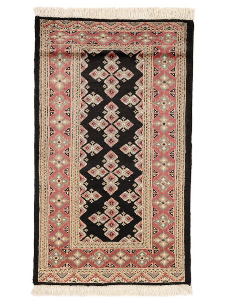  80X133 Pakistan Bokhara 2Ply Tæppe Brun/Sort Pakistan Carpetvista