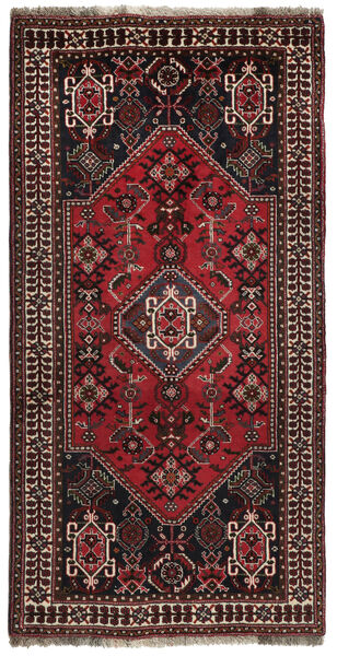 80X158 Gabbeh Kashkooli Matta Modern Svart/Mörkröd (Ull, Persien/Iran)