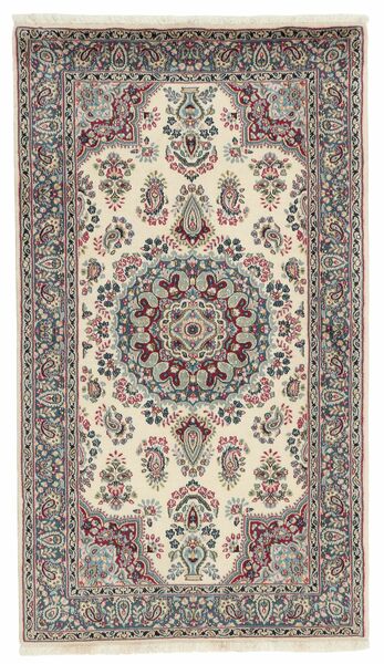 90X158 Alfombra Kerman Oriental Marrón/Beige (Lana, Persia/Irán)