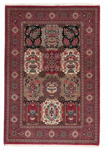  Qum Kork Tappeto 105X157 Persiano Di Lana Rosso Scuro/Nero Piccolo