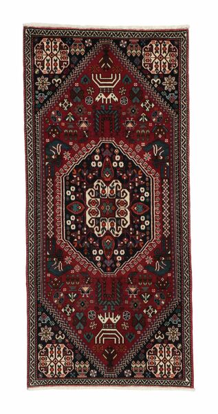  Orientalischer Ghashghai Teppich 68X155 Läufer Schwarz/Braun Wolle, Persien/Iran
