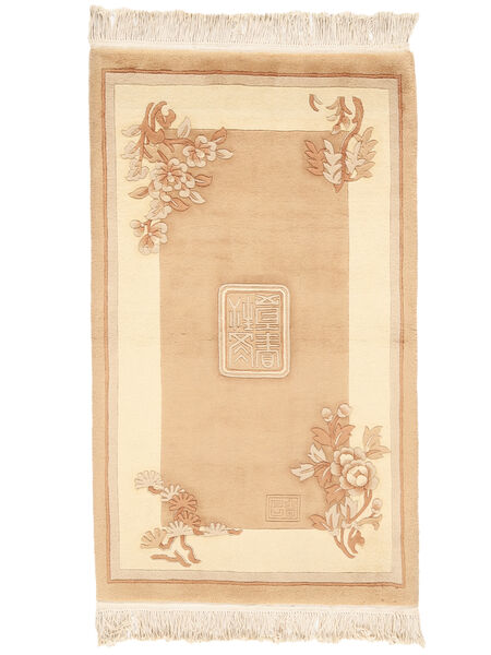  91X152 China 90 Line Teppich Orange/Beige China Carpetvista