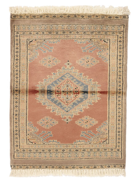  Orientalsk Pakistan Bokhara 2Ply Tæppe 63X85 Brun/Orange Uld, Pakistan Carpetvista