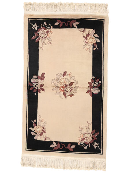 China 90 Line Vloerkleed 91X152 Beige/Zwart Wol, China Carpetvista