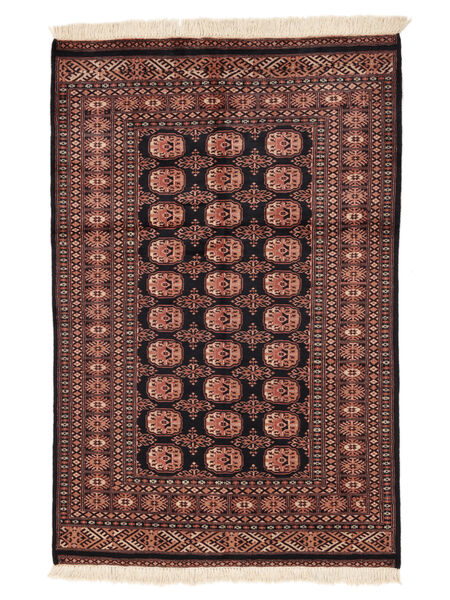 絨毯 パキスタン ブハラ 2Ply 122X186 ブラック/ダークレッド (ウール, パキスタン)