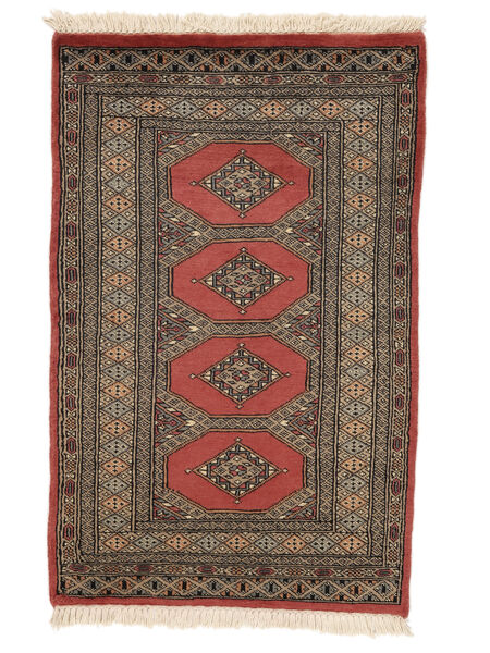 Koberec Orientální Pákistán Bokhara 2Ply 79X123 Hnědá/Černá (Vlna, Pákistán)