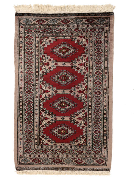  Orientalsk Pakistan Bokhara 2Ply Teppe 76X121 Brun/Svart Ull, Pakistan Carpetvista