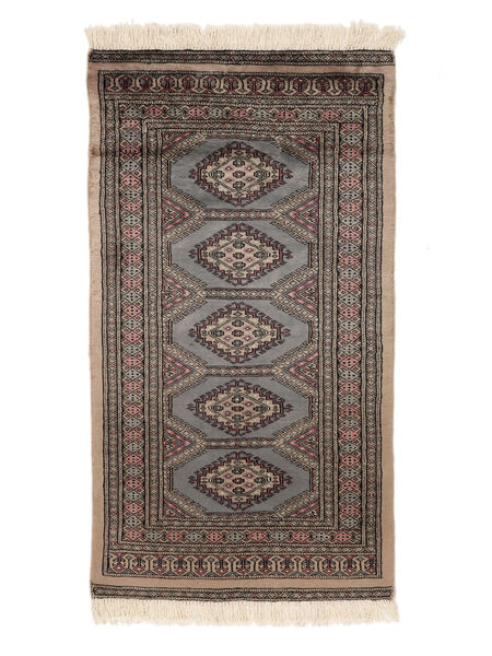  Pakistański Bucharski 2Ply Dywan 75X141 Wełniany Brunatny/Czarny Mały Carpetvista