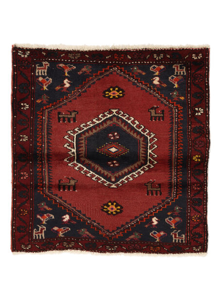 Kelardasht Rug 85X90 Square Black/Dark Red Wool, Persia/Iran Carpetvista