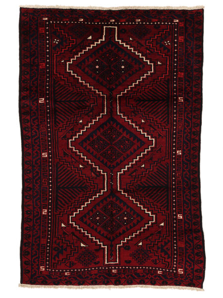  Orientalisk Lori Matta 154X243 Svart/Mörkröd Ull, Persien/Iran Carpetvista