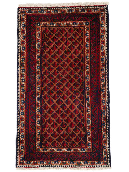 Beluch Fine Tæppe 70X120 Sort/Mørkerød Uld, Persien/Iran Carpetvista