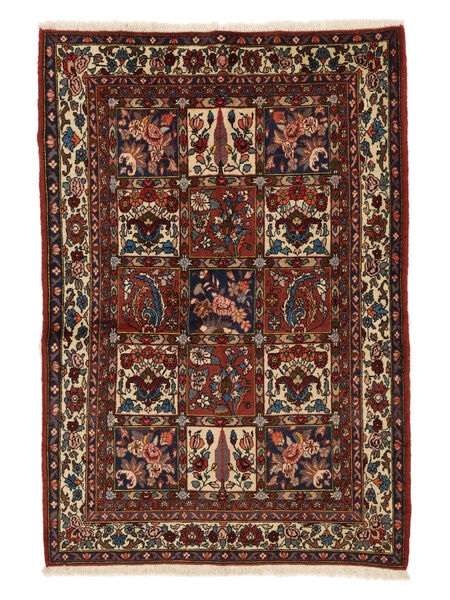 128X185 Tapete Bakhtiari Collectible Oriental Preto/Vermelho Escuro (Lã, Pérsia/Irão) Carpetvista