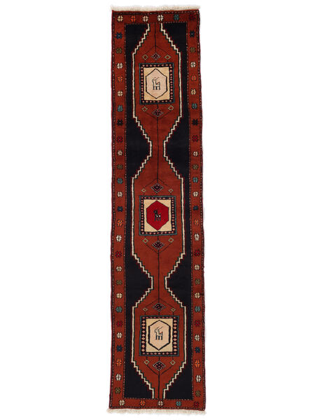  Kelardasht Tappeto 65X293 Persiano Di Lana Nero/Rosso Scuro Piccolo Carpetvista