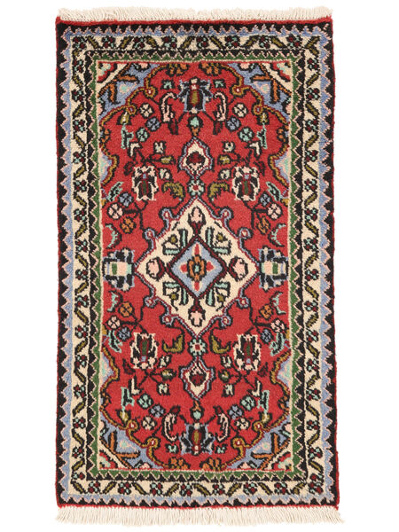 Hamadan Teppich 53X91 Schwarz/Braun Wolle, Persien/Iran Carpetvista