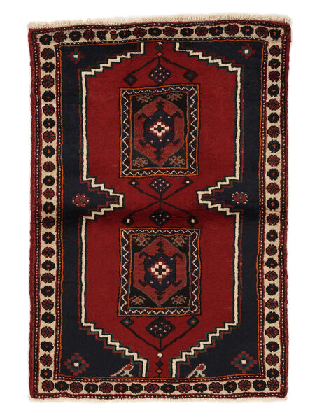 Alfombra Oriental Klardasht 85X125 Negro/Rojo Oscuro (Lana, Persia/Irán)