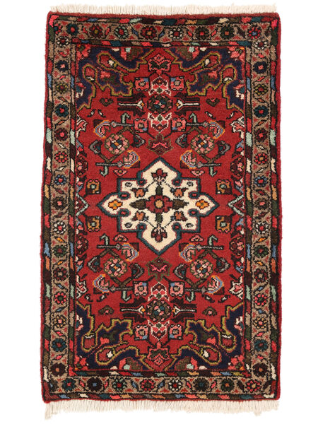  Persan Hamadan Covor 56X91 Negru/Dark Red Carpetvista