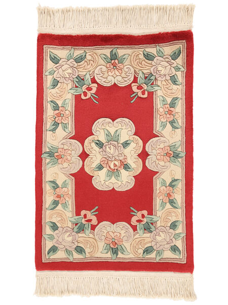 Alfombra Oriental China 90 Line 60X90 Beige/Rojo Oscuro (Lana, China)