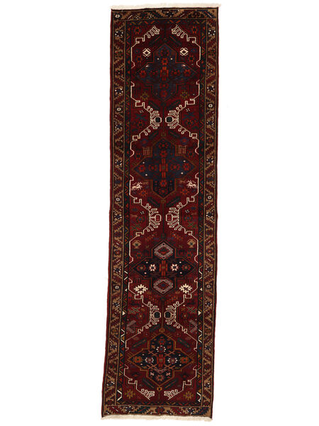  Hamadan Rug 110X400 Persian Wool Black/Brown Small Carpetvista