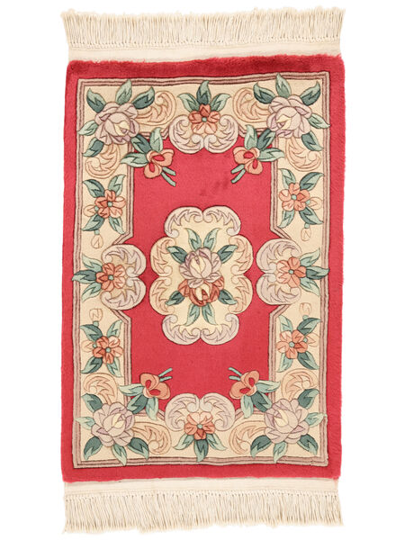 Alfombra Oriental China 90 Line 60X90 Beige/Rojo Oscuro (Lana, China)