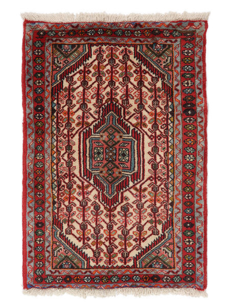 60X90 Alfombra Oriental Koliai Rojo Oscuro/Negro (Lana, Persia/Irán) Carpetvista