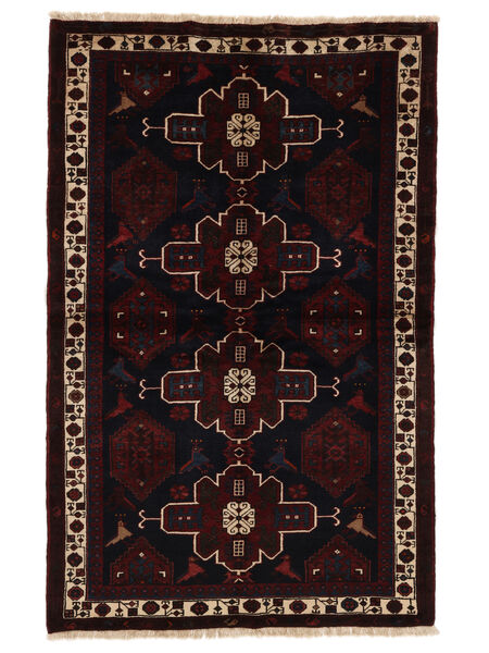  129X199 Hamadan Rug Black/Brown Persia/Iran Carpetvista