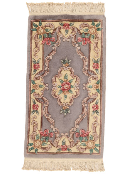  68X122 Medallion Shaggy Rug Small China 90 Line Wool, Carpetvista