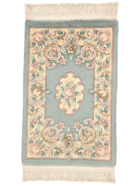  60X90 Medallion Shaggy Rug Small China 90 Line Wool, Carpetvista