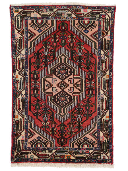  75X115 Asadabad Vloerkleed Zwart/Bruin Perzië/Iran Carpetvista