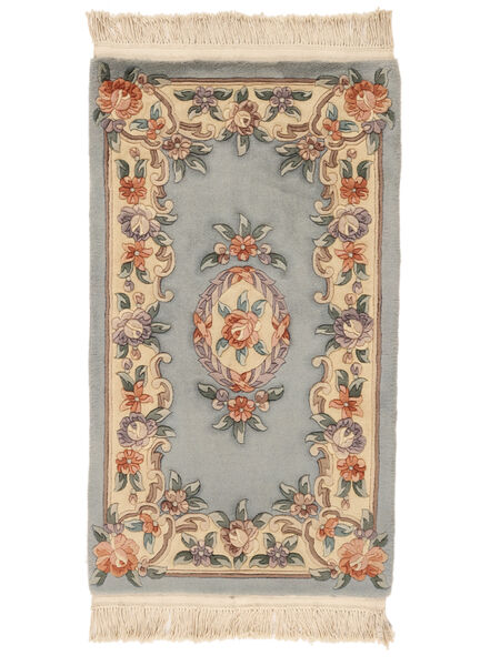  Orientalisk Kina 90 Line Matta 69X122 Brun/Grön Ull, Kina Carpetvista