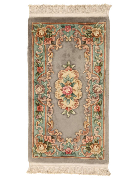  68X122 Medallion Shaggy Rug Small China 90 Line Wool, Carpetvista