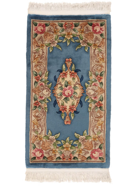  China 90 Line Vloerkleed 69X122 Bruin/Donkerblauw Carpetvista