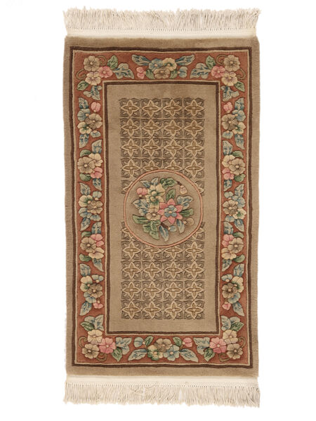  China 90 Line Rug 69X122 Brown/Beige Carpetvista