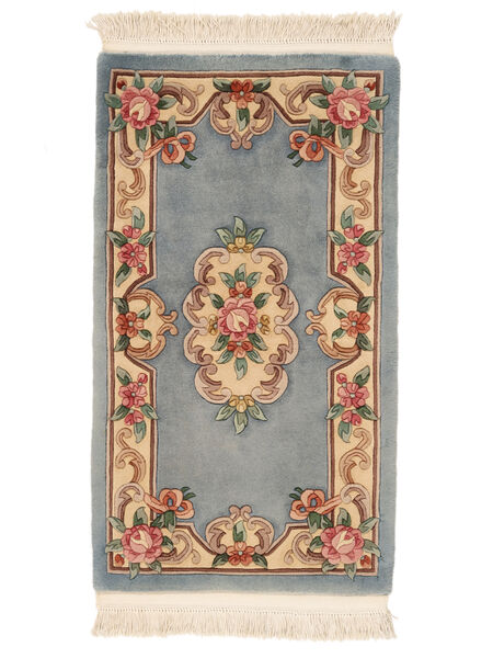  69X122 Medallion Shaggy Rug Small China 90 Line Wool, Carpetvista