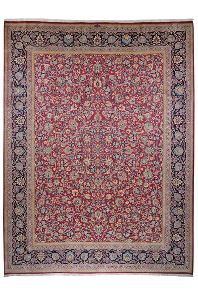 Tappeto Kirman 279X374 Rosso Scuro/Rosso Grandi (Lana, Persia/Iran)