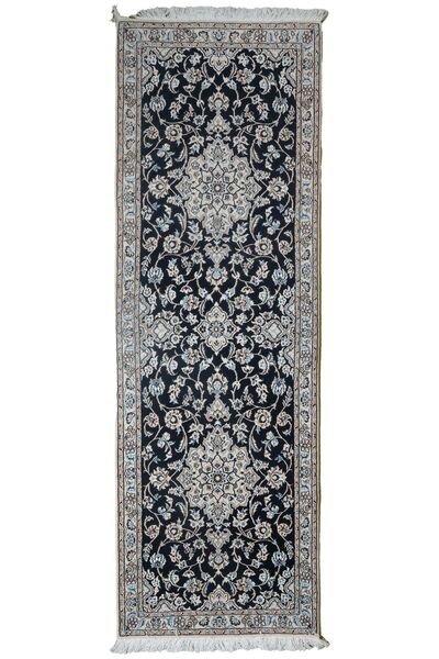  Persian Nain 9La Rug 70X213 Black/Dark Grey