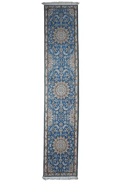 60X304 Nain 9La Rug Oriental Runner
 Dark Blue/Black (Wool, Persia/Iran)