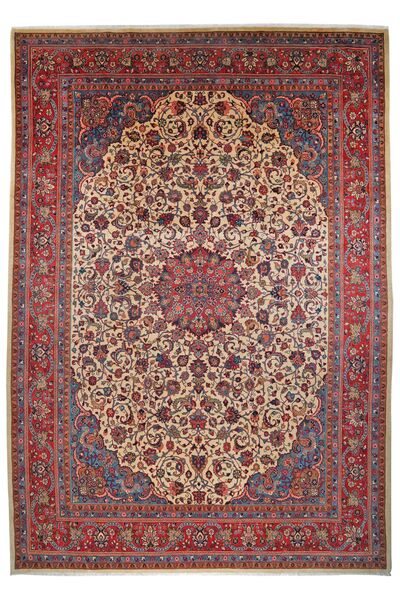  Sarouk Rug 264X385 Persian Wool Dark Red/Brown Large