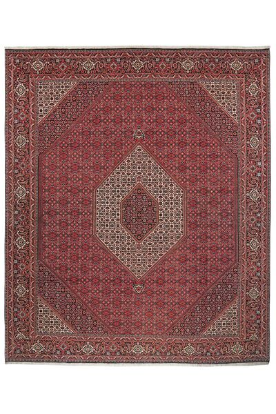 Tappeto Bidjar Con Di Seta 257X308 Rosso Scuro/Nero Grandi (Lana, Persia/Iran)